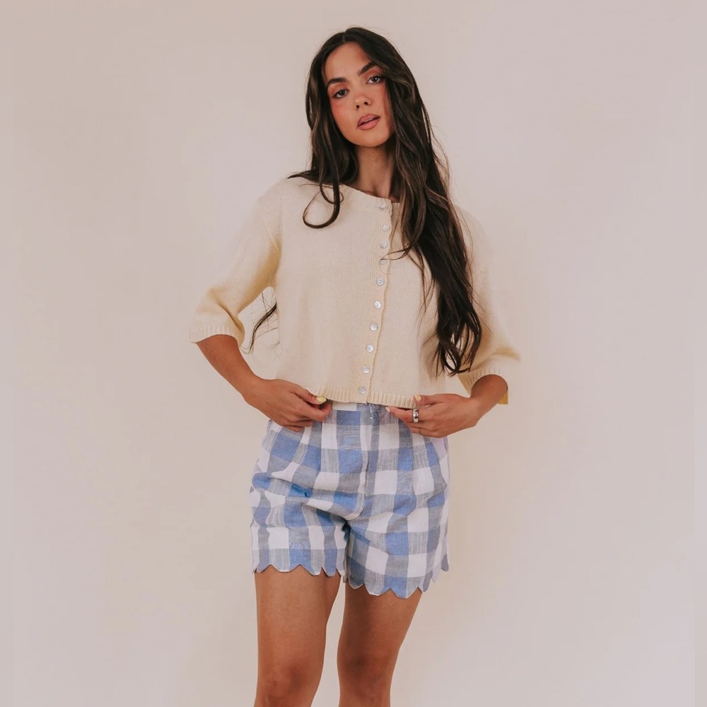 NWT One Loved Babe Periwinkle Bluebell Lane Shorts - Picture 2 of 5